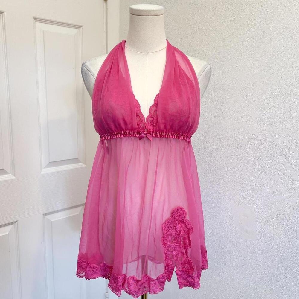 Pink Sheer Babydoll Slip